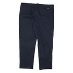 DICKIES Mens Cotton Blend Navy Regular Fit Straight Leg Trousers W42 L29