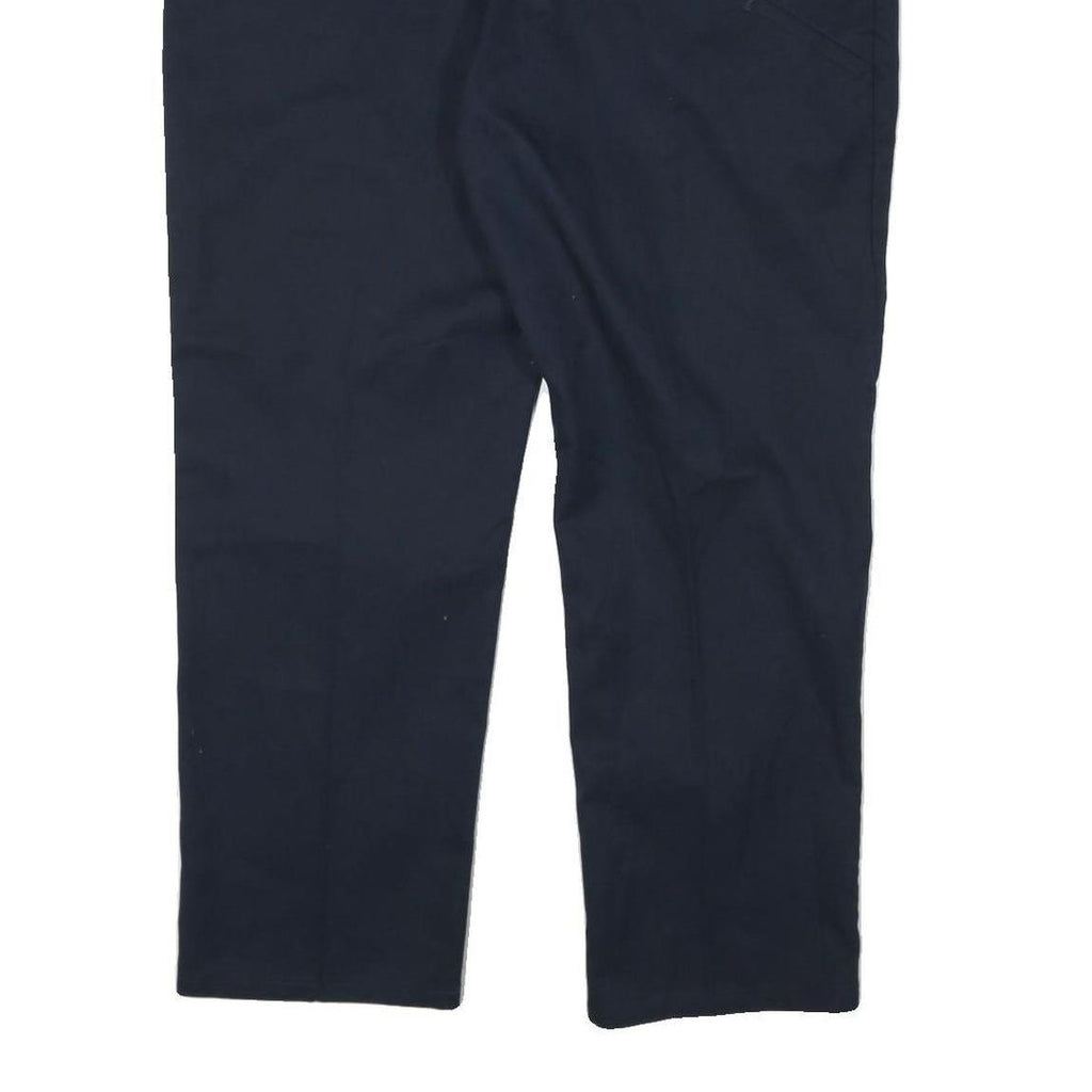 DICKIES Mens Cotton Blend Navy Regular Fit Straight Leg Trousers W42 L29