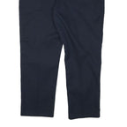 DICKIES Mens Cotton Blend Navy Regular Fit Straight Leg Trousers W42 L29