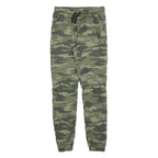 C&A Boys Slim Fit Cotton Blend Green Camouflage Drawstring Trousers W28 L30