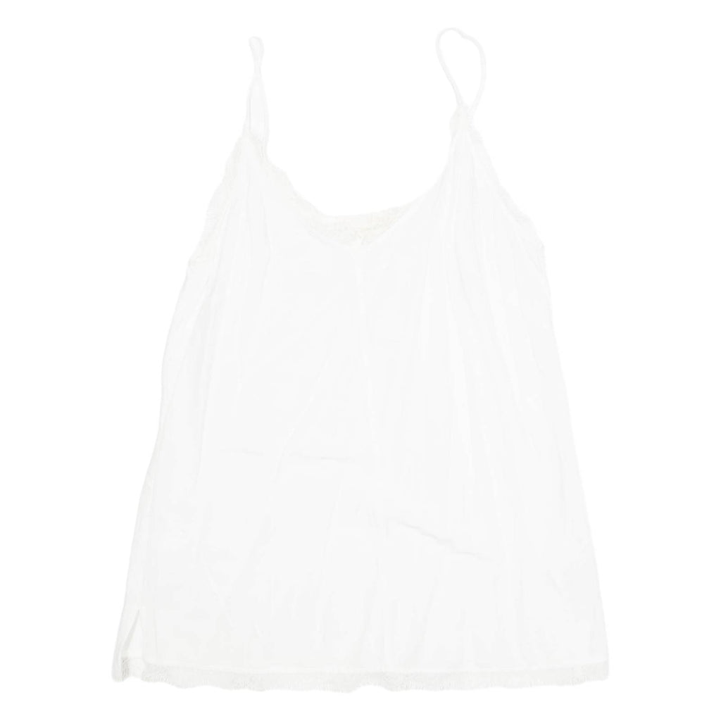 L.O.G.G Womens Camisole Top White Sleeveless Viscose M