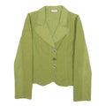 MAX&CO Womens Green Cotton Blend Jacket UK 10 Button Plain Classic Fit