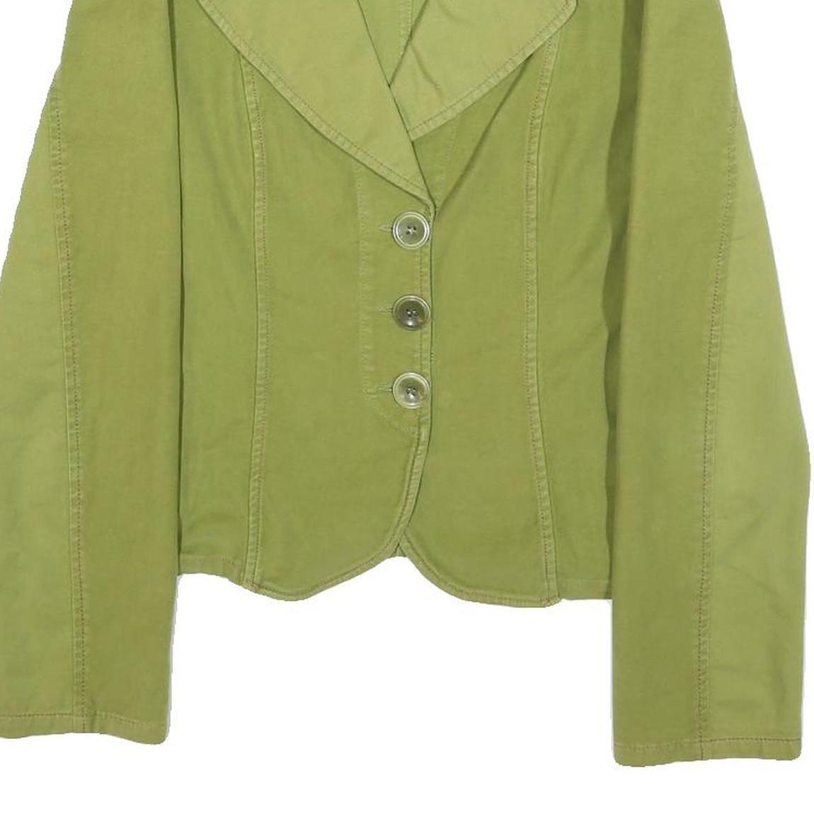 MAX&CO Womens Green Cotton Blend Jacket UK 10 Button Plain Classic Fit