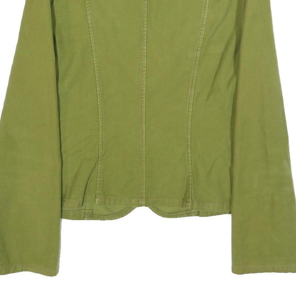 MAX&CO Womens Green Cotton Blend Jacket UK 10 Button Plain Classic Fit