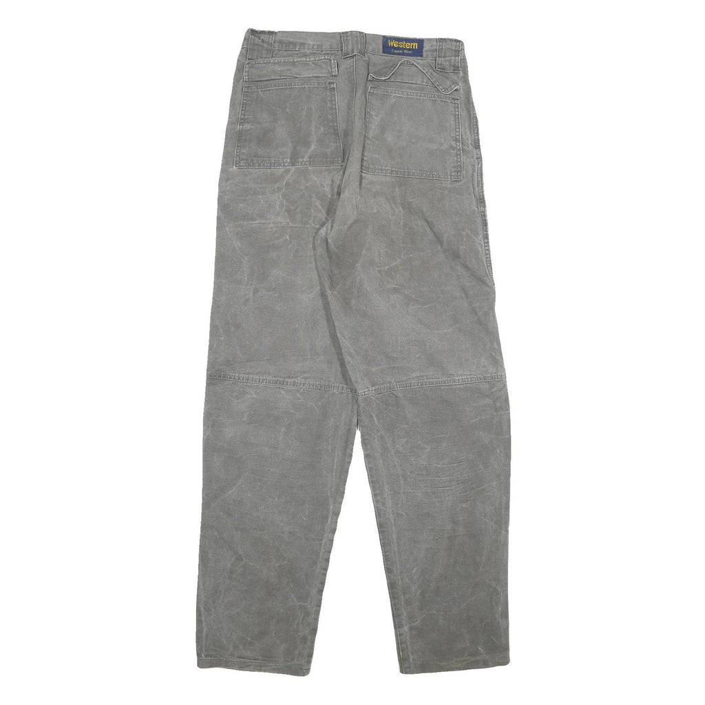 WESTERN Mens Jeans Grey Relaxed Straight Denim Light W30 L31 Casual Workwear