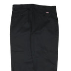 DICKIES Mens Cotton Blend Black Regular Straight Trousers W42 L29 Workwear