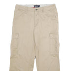 TOMMY HILFIGER Mens Beige Regular Cargo Trousers Cotton Zip W32 L30 Casual