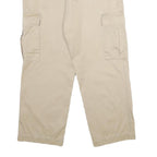 TOMMY HILFIGER Mens Beige Regular Cargo Trousers Cotton Zip W32 L30 Casual