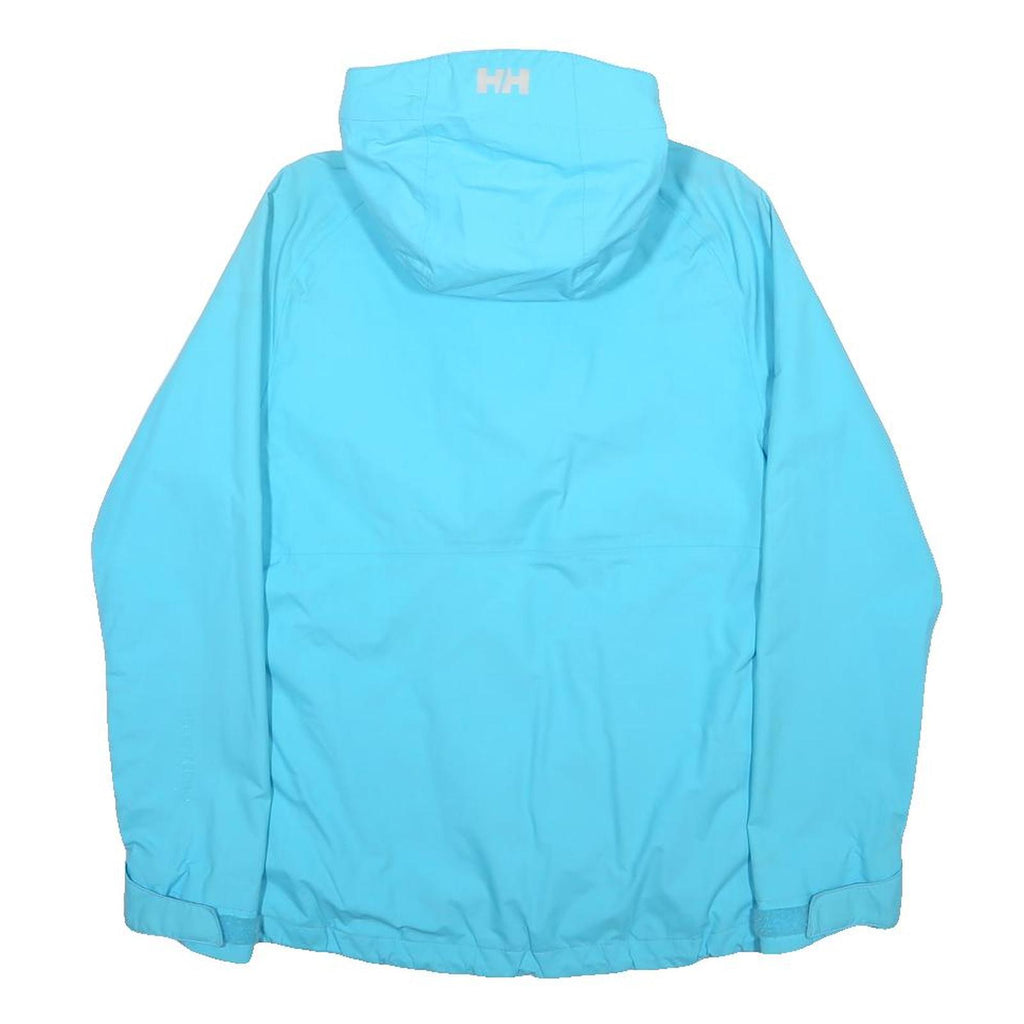 HELLY HANSEN Womens Blue Outdoor Jacket S Polyamide Plain Hooded Zip Fastening