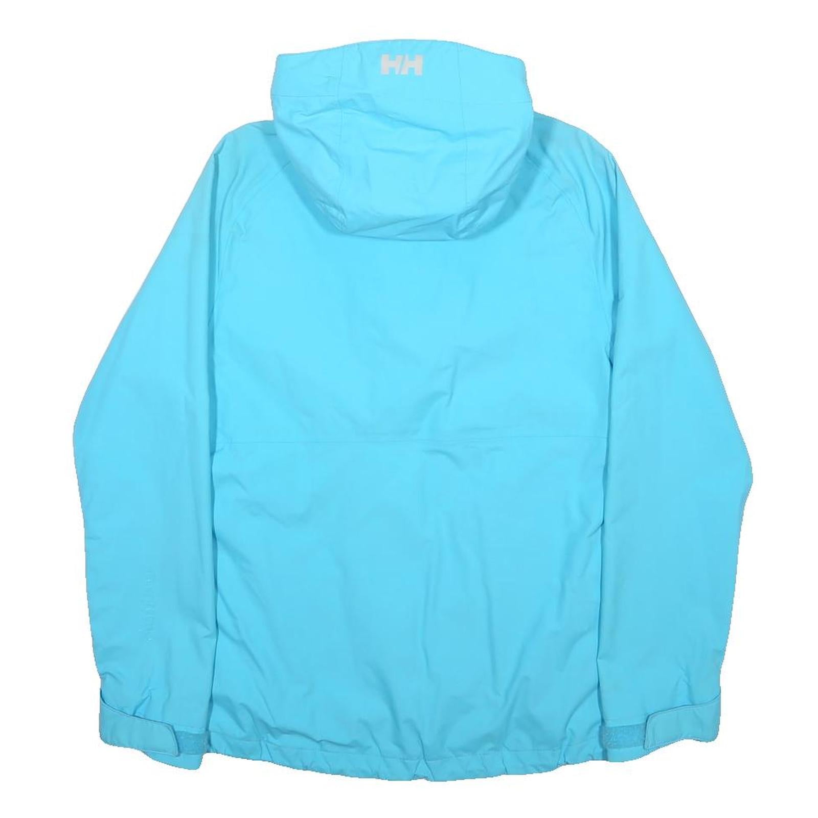 HELLY HANSEN Womens Blue Outdoor Jacket S Polyamide Plain Hooded Zip Fastening