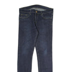 CARHARTT Mens Slim Blue Denim Jeans W32 L31 Classic Fit Zip Closure