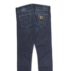CARHARTT Mens Slim Blue Denim Jeans W32 L31 Classic Fit Zip Closure