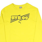 PUMA Mens Yellow BVB 09 Crew Neck XL Cotton Blend Sweatshirt