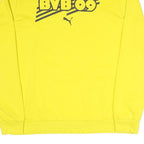 PUMA Mens Yellow BVB 09 Crew Neck XL Cotton Blend Sweatshirt