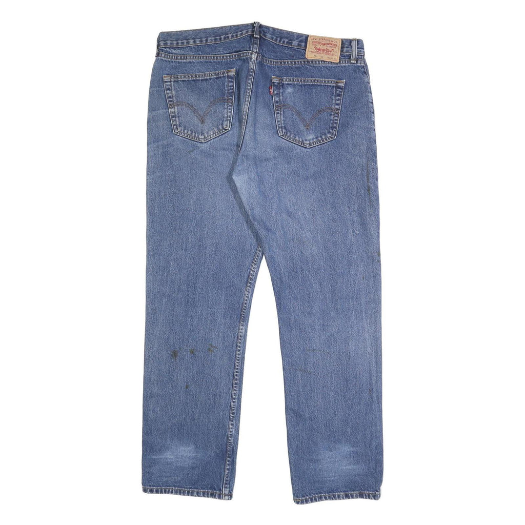 LEVI'S 751 02 Mens Jeans Blue Regular Straight Denim Medium W40 L32 Classic Fit