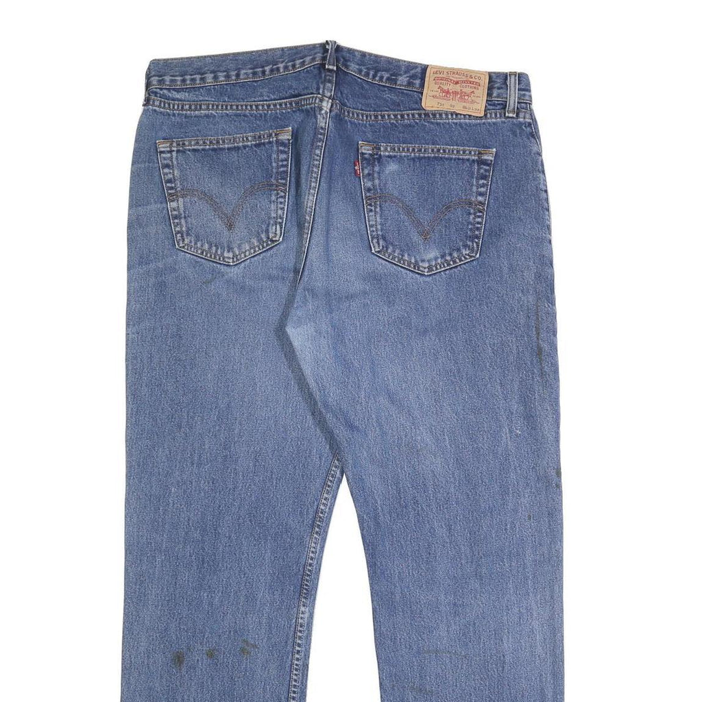 LEVI'S 751 02 Mens Jeans Blue Regular Straight Denim Medium W40 L32 Classic Fit