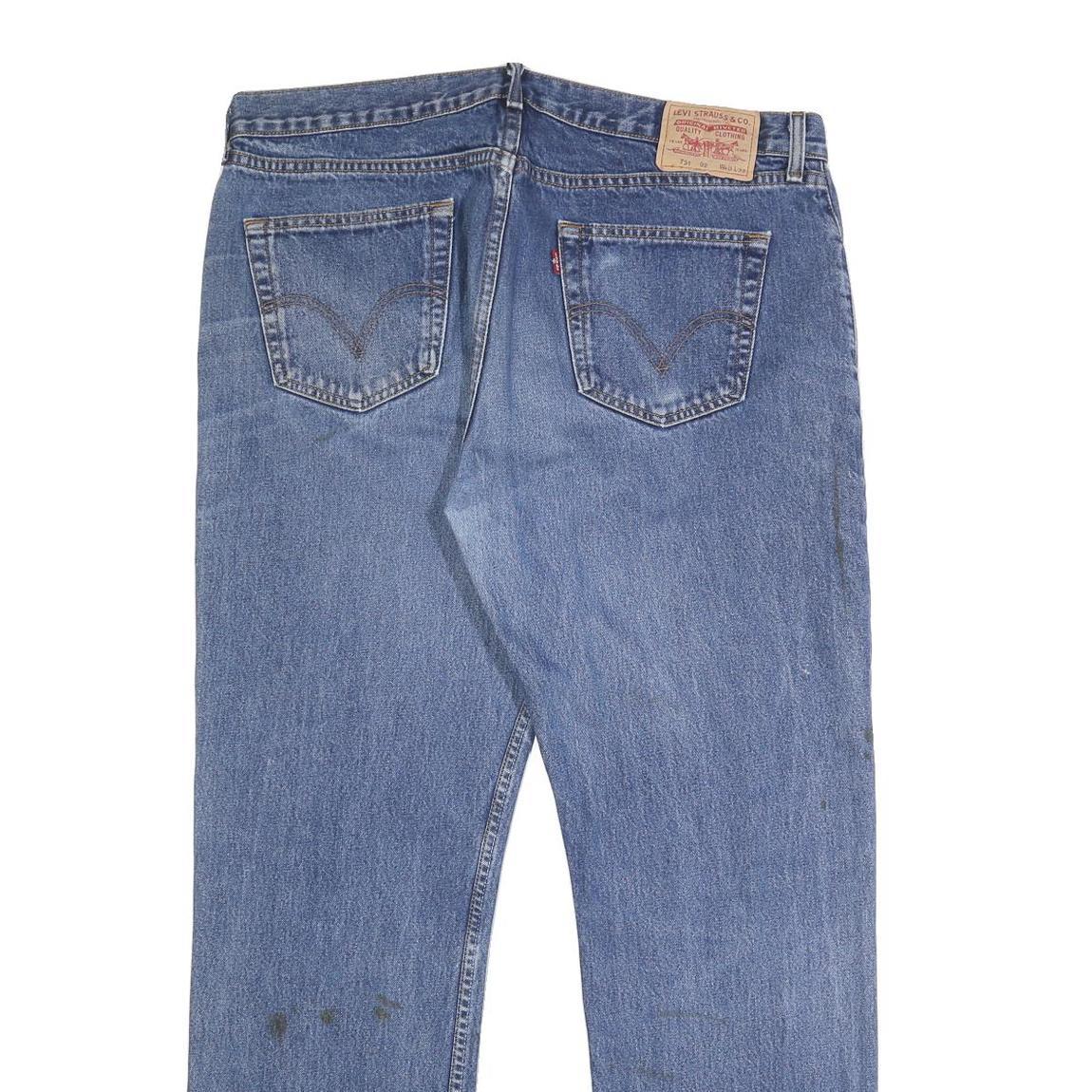 LEVI'S 751 02 Mens Jeans Blue Regular Straight Denim Medium W40 L32 Classic Fit