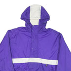 HOLLOWAY Mens Purple & White Outdoor Jacket M Nylon Plain Hooded Zip