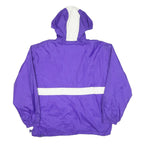 HOLLOWAY Mens Purple & White Outdoor Jacket M Nylon Plain Hooded Zip