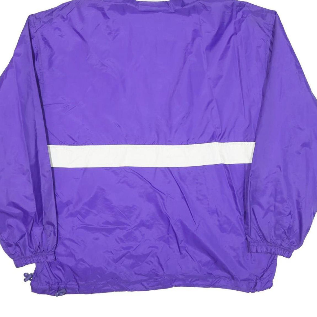 HOLLOWAY Mens Purple & White Outdoor Jacket M Nylon Plain Hooded Zip