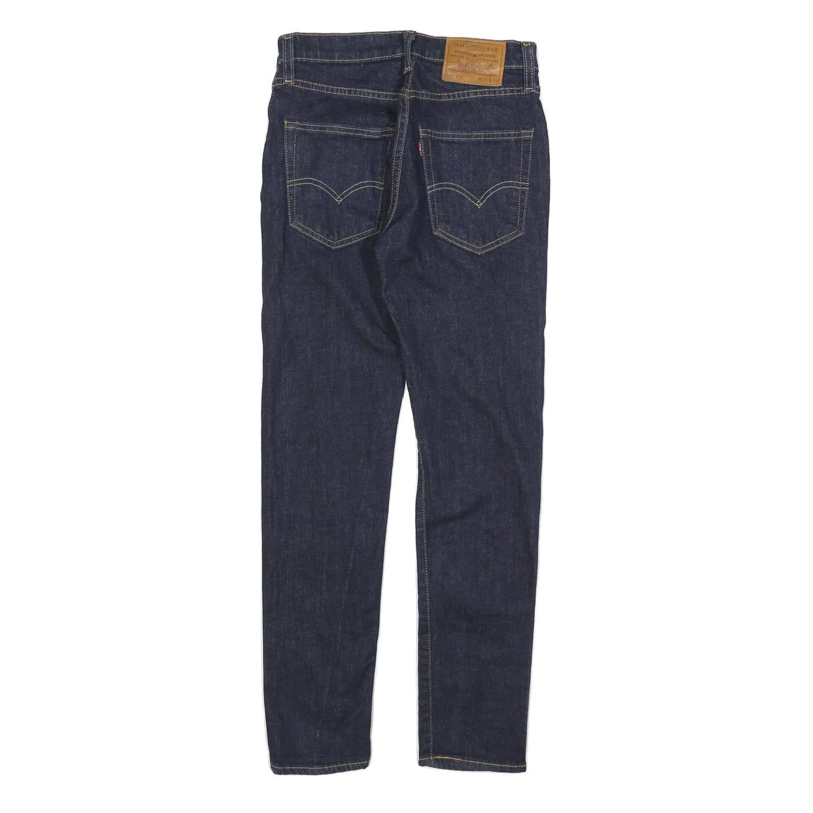 LEVI'S 512 BIG E Mens Slim Jeans Denim Dark W27 L30 Stylish Cotton Blend Zip