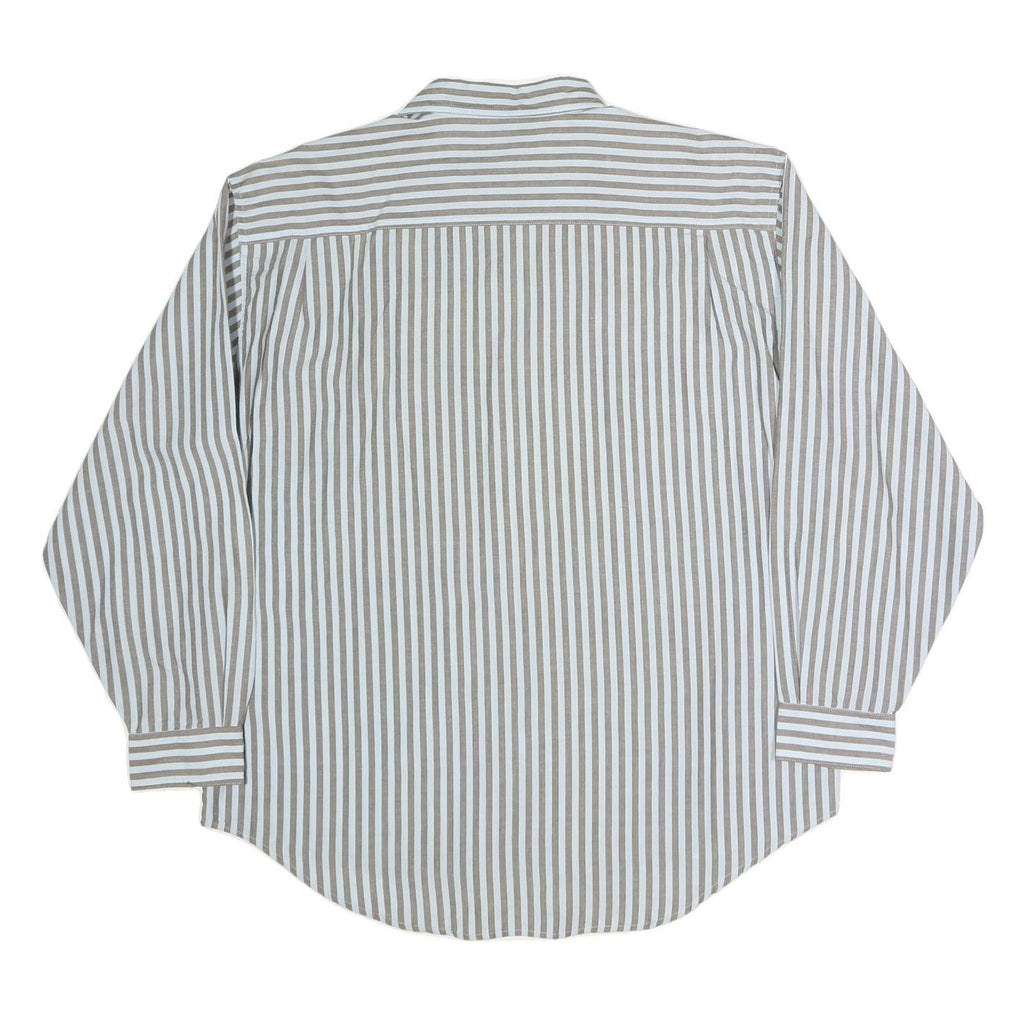 LEVI'S Mens Beige & White Striped Shirt XL Button Down Cotton Casual