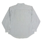 LEVI'S Mens Beige & White Striped Shirt XL Button Down Cotton Casual