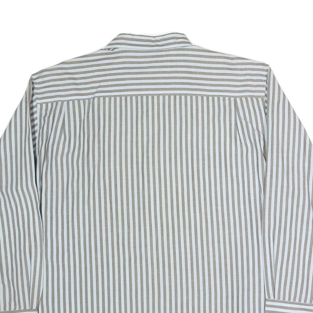 LEVI'S Mens Beige & White Striped Shirt XL Button Down Cotton Casual