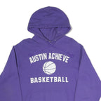 PORT & COMPANY Mens Purple Austin Achieve Basketball Hoodie M Cotton Blend