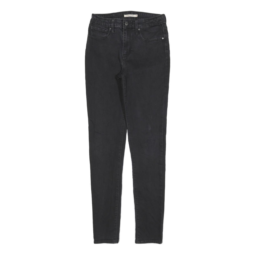 LEVI'S 721 Womens Jeans Black Slim Skinny Denim W28 L32 Stretch Cotton Blend