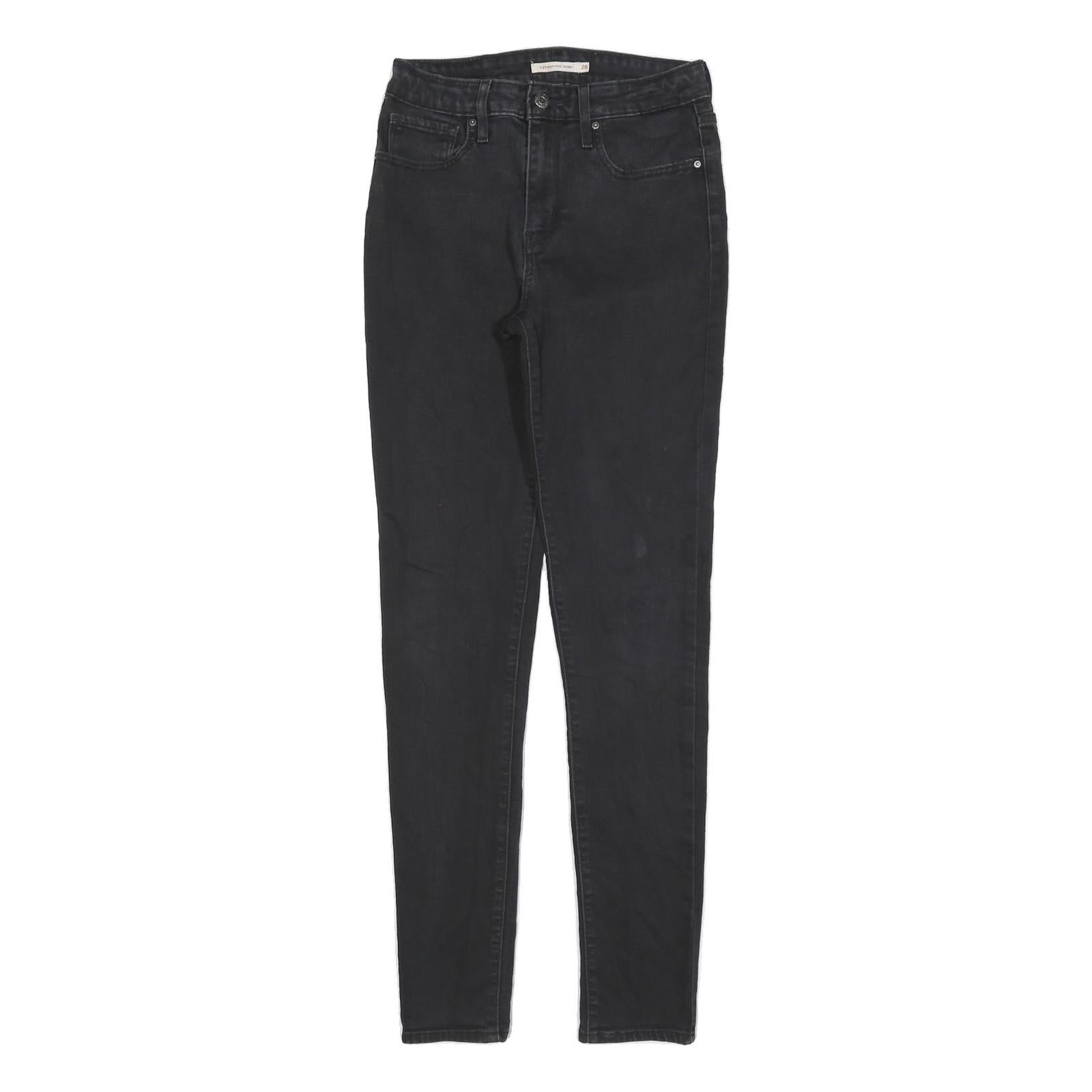 LEVI'S 721 Womens Jeans Black Slim Skinny Denim W28 L32 Stretch Cotton Blend