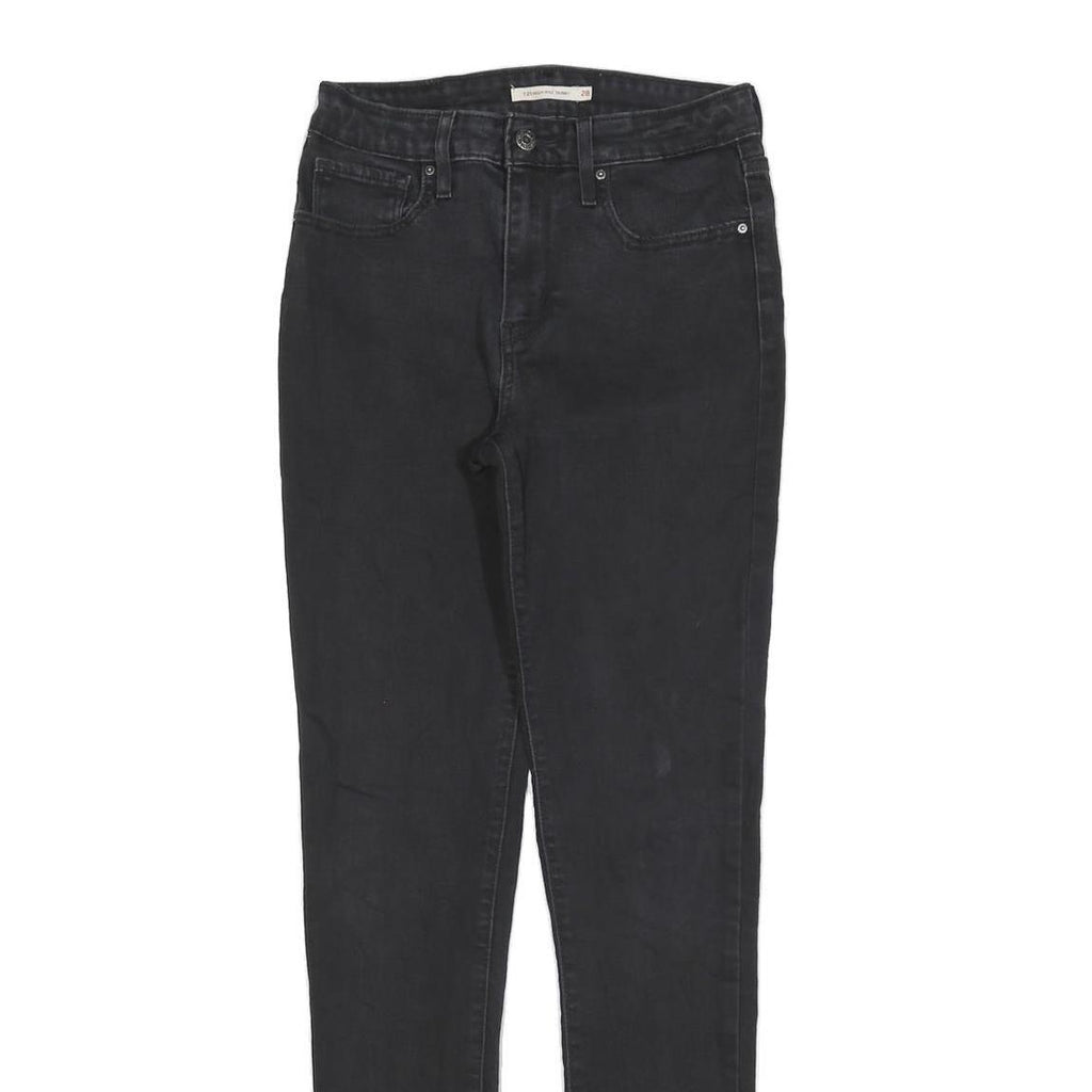 LEVI'S 721 Womens Jeans Black Slim Skinny Denim W28 L32 Stretch Cotton Blend