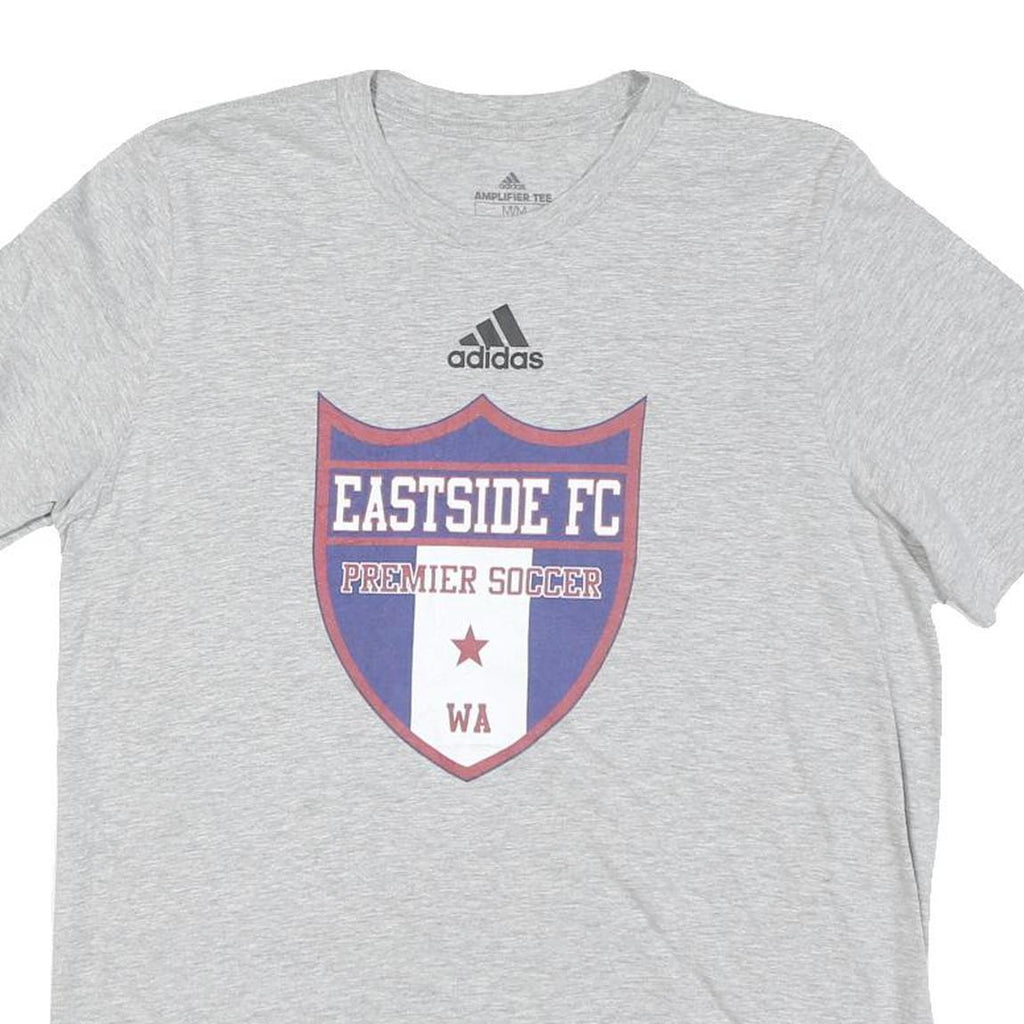 ADIDAS Mens Grey Eastside FC Graphic T-Shirt M Short Sleeve Crew Neck Casual