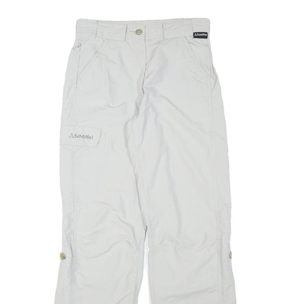 SCHOFFEL Womens White Regular Fit Straight Leg Trousers W27 L30 Outdoor Casual