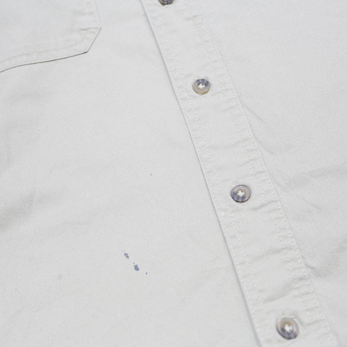 CARHARTT Mens Beige Workwear L Cotton Blend Short Sleeve Shirt Detail Z