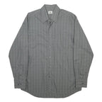 LACOSTE Mens Grey Check Shirt XL Cotton Blend Long Sleeve Classic Fit