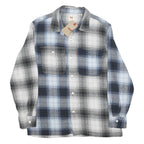 LEVI'S Mens Blue Black White Plaid Shirt S Cotton Casual Button Down
