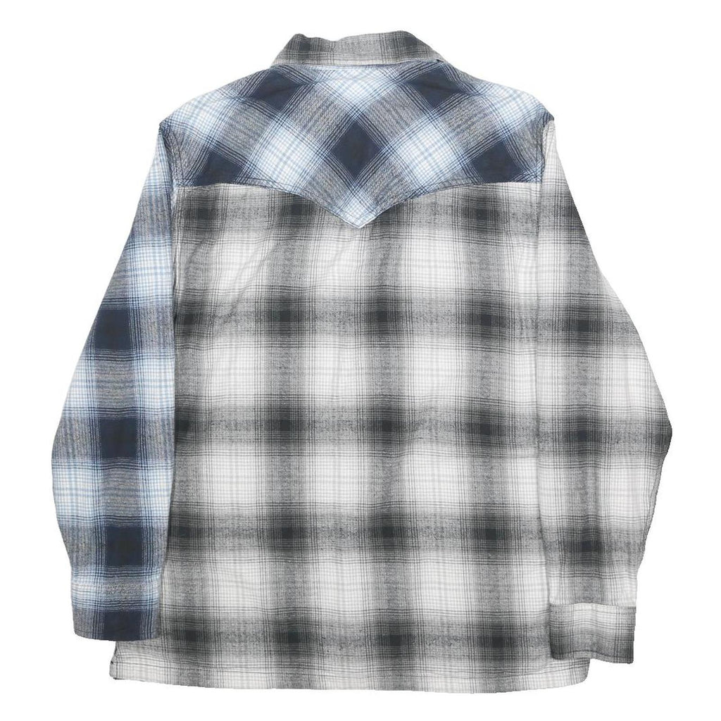 LEVI'S Mens Blue Black White Plaid Shirt S Cotton Casual Button Down