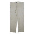 DOCKERS Mens Slim Cotton Blend Beige Slim Fit Trousers W35 L30 Casual Smart Wear