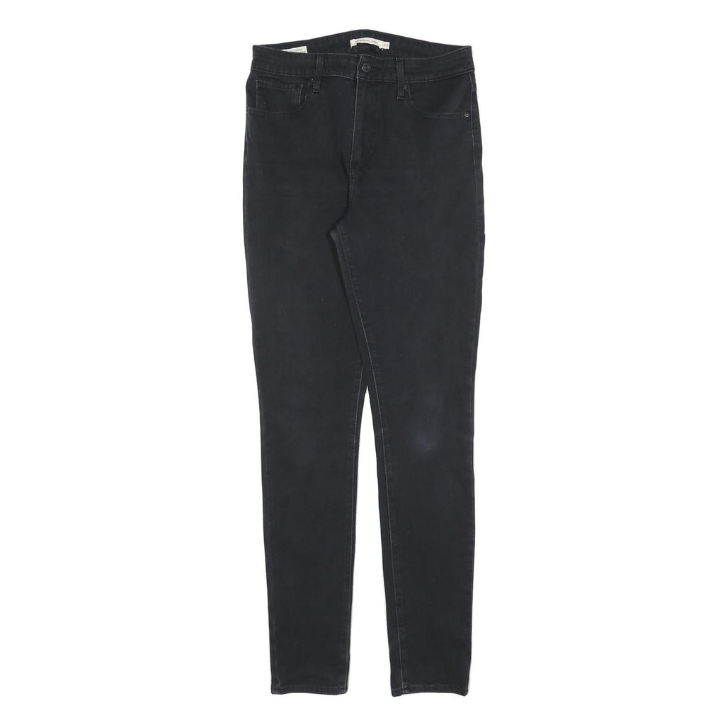 LEVI'S 721 Womens Jeans Black Slim Skinny Denim W29 L32 Stylish Zip