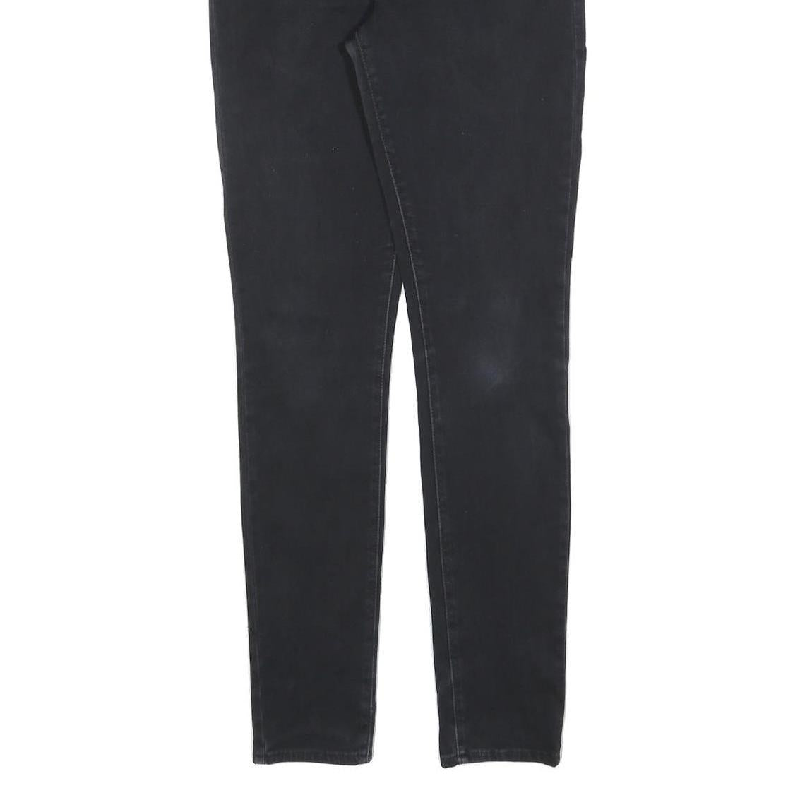 LEVI'S 721 Womens Jeans Black Slim Skinny Denim W29 L32 Stylish Zip