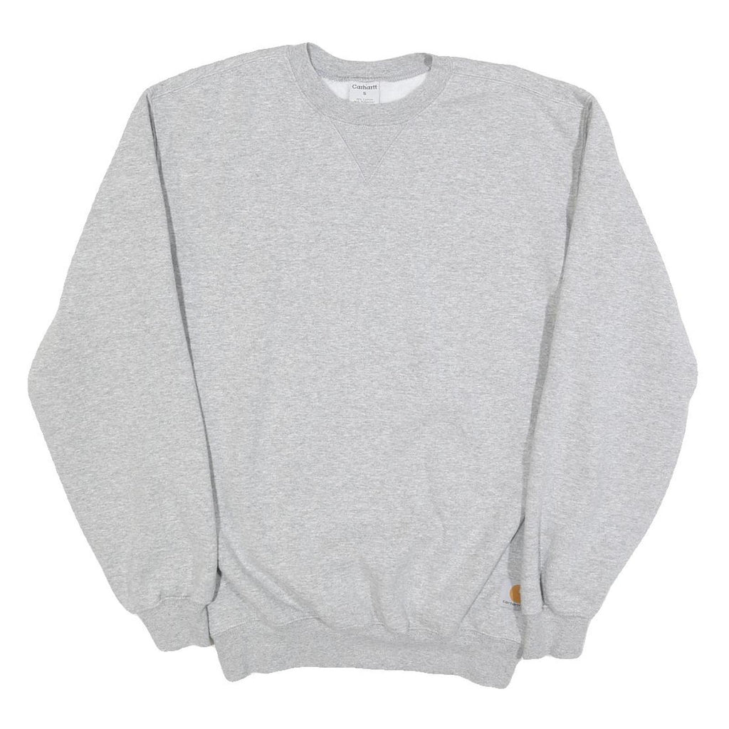 CARHARTT Mens Grey Cotton Blend Crew Neck S Classic Pullover Sweatshirt