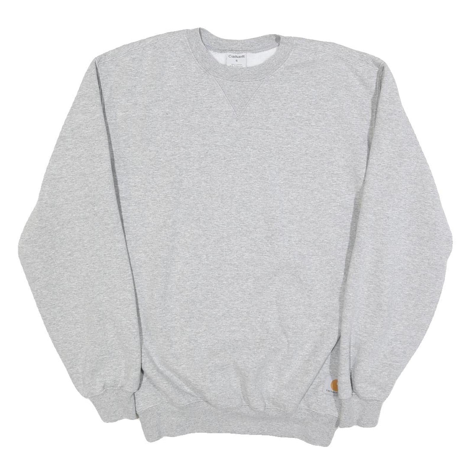 CARHARTT Mens Grey Cotton Blend Crew Neck S Classic Pullover Sweatshirt