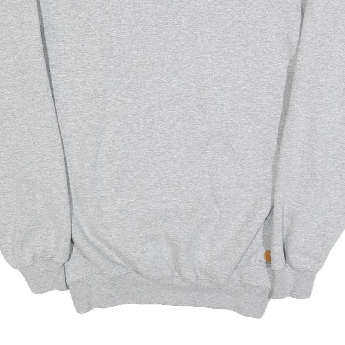 CARHARTT Mens Grey Cotton Blend Crew Neck S Classic Pullover Sweatshirt