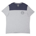 FAT FACE Mens Grey & Navy Printed Basic Crew Neck Short Sleeve Top 2XL