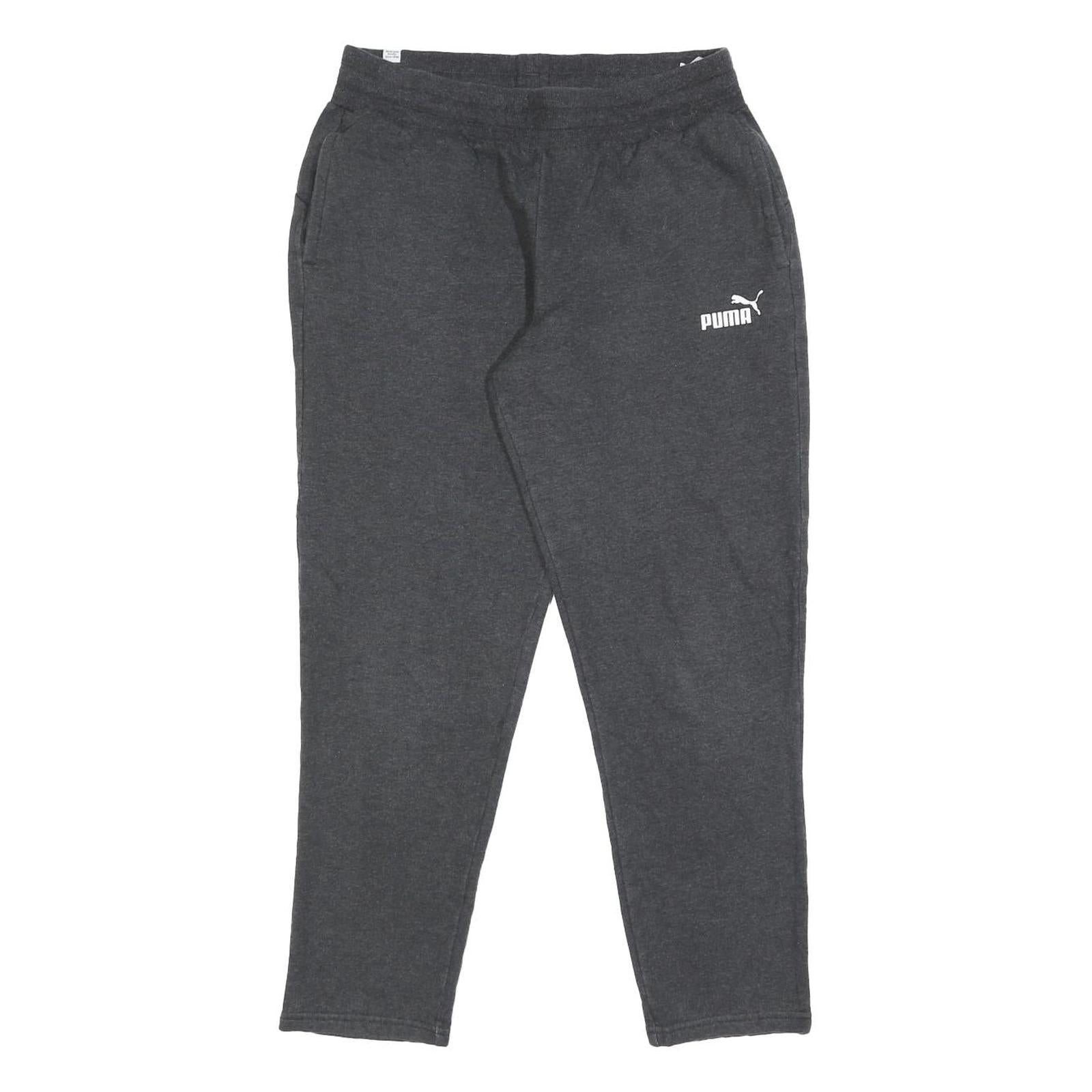 PUMA Womens Joggers Grey Slim Tapered UK 12 W28 L26 Cotton Blend Casual Wear