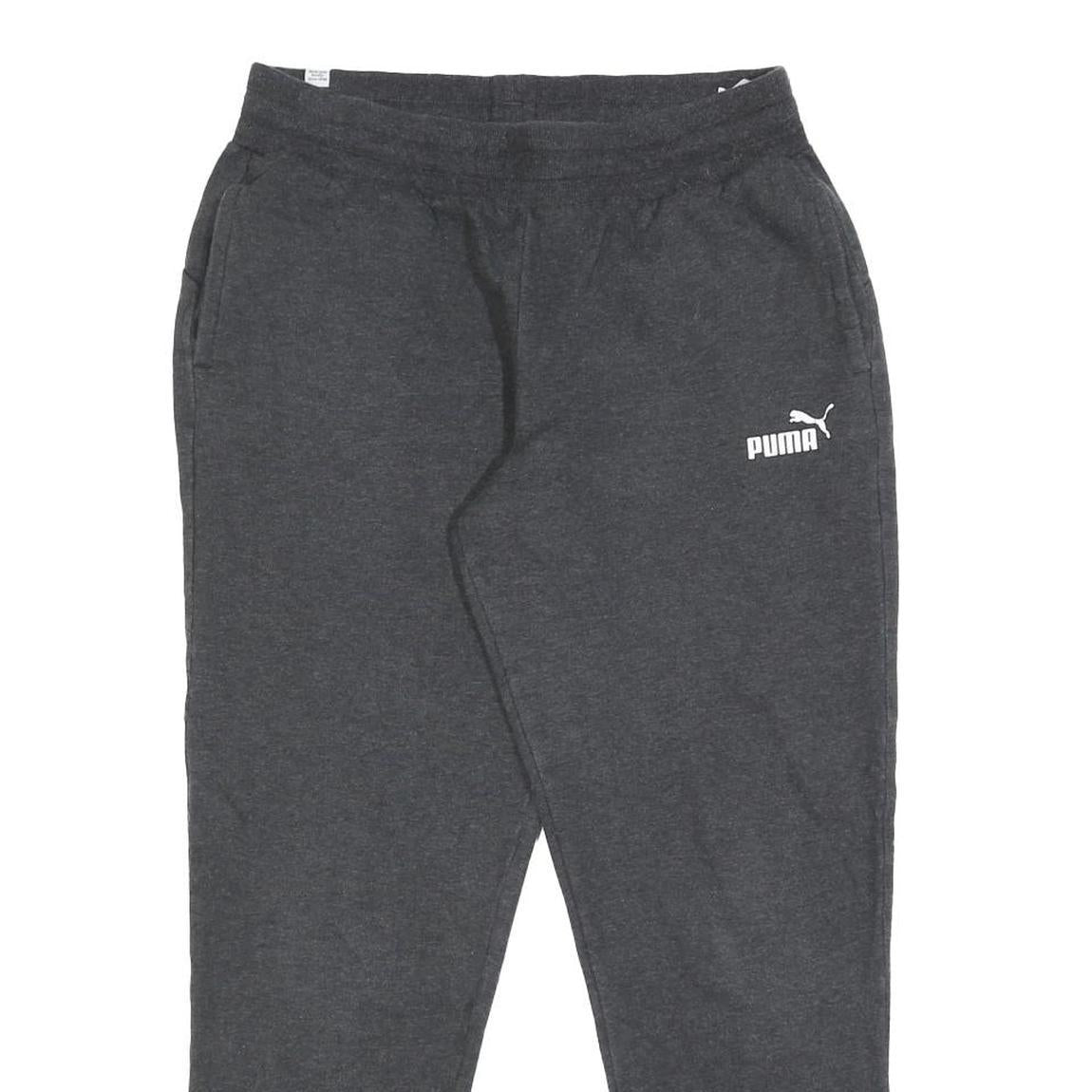 PUMA Womens Joggers Grey Slim Tapered UK 12 W28 L26 Cotton Blend Casual Wear