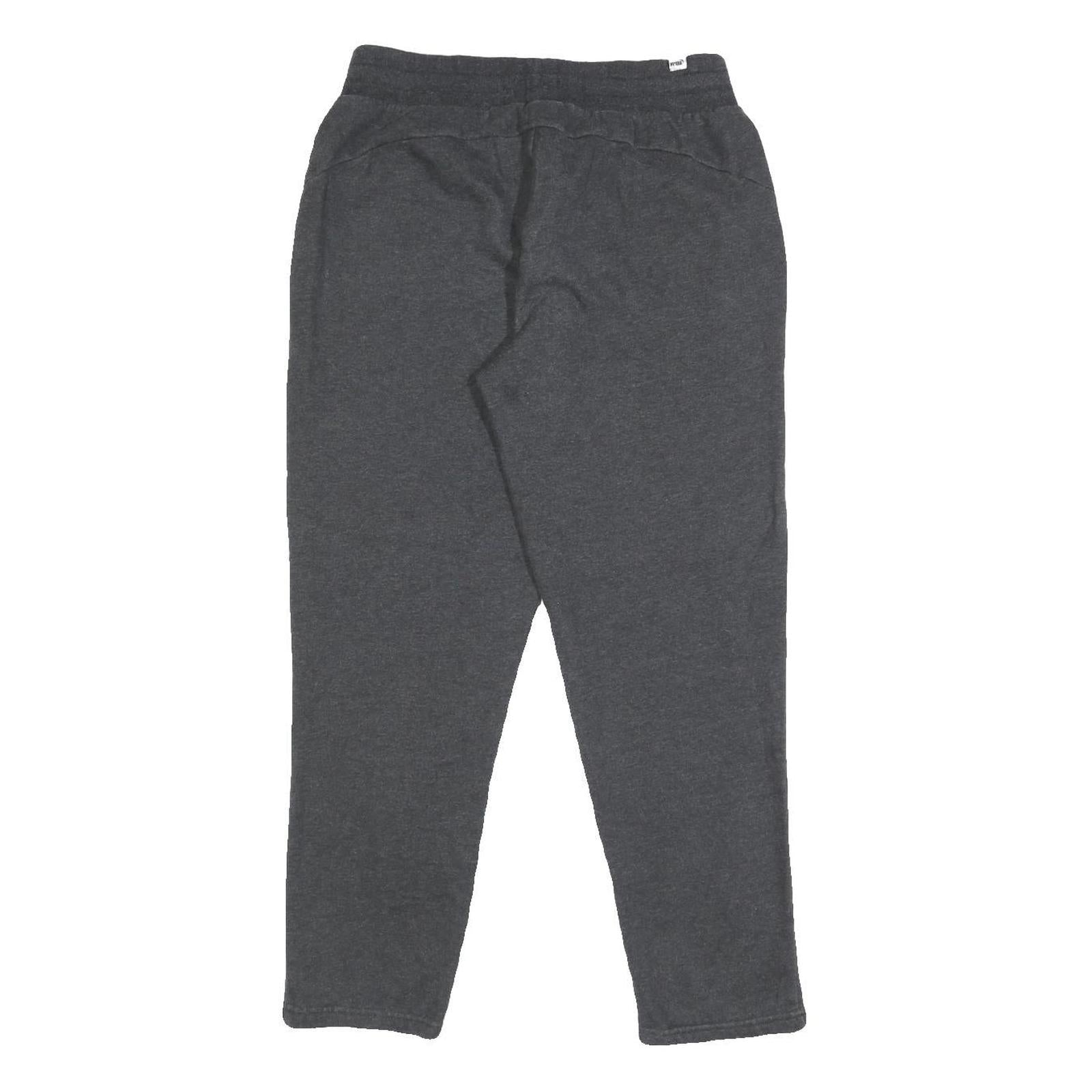 PUMA Womens Joggers Grey Slim Tapered UK 12 W28 L26 Cotton Blend Casual Wear