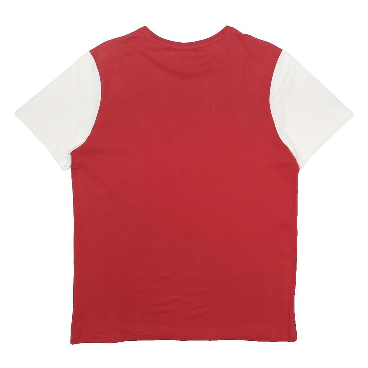 ARSENAL Mens Red & White Football Shirt T-Shirt S Short Sleeve Crew Neck Cotton