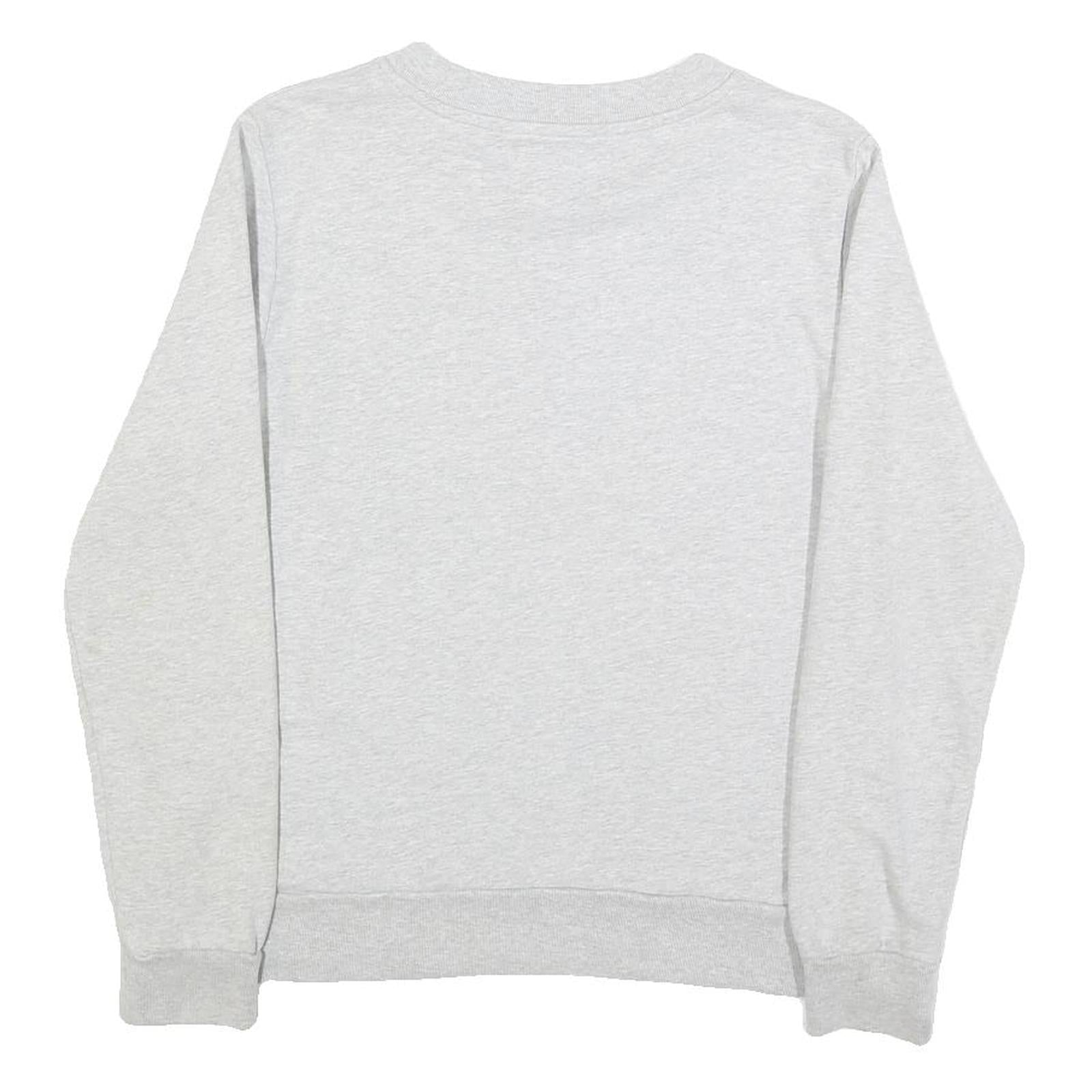 CALVIN KLEIN JEANS Womens Grey Sweatshirt Crew Neck S Logo Print Cotton Pullover